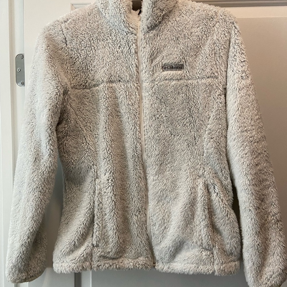 Columbia fuzzy zip-up jacket
